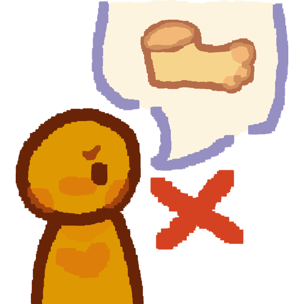 A yellow person looking angry. Coming out of them is a white speech bubble with a pale yellow foot inside and next to the person is a red X